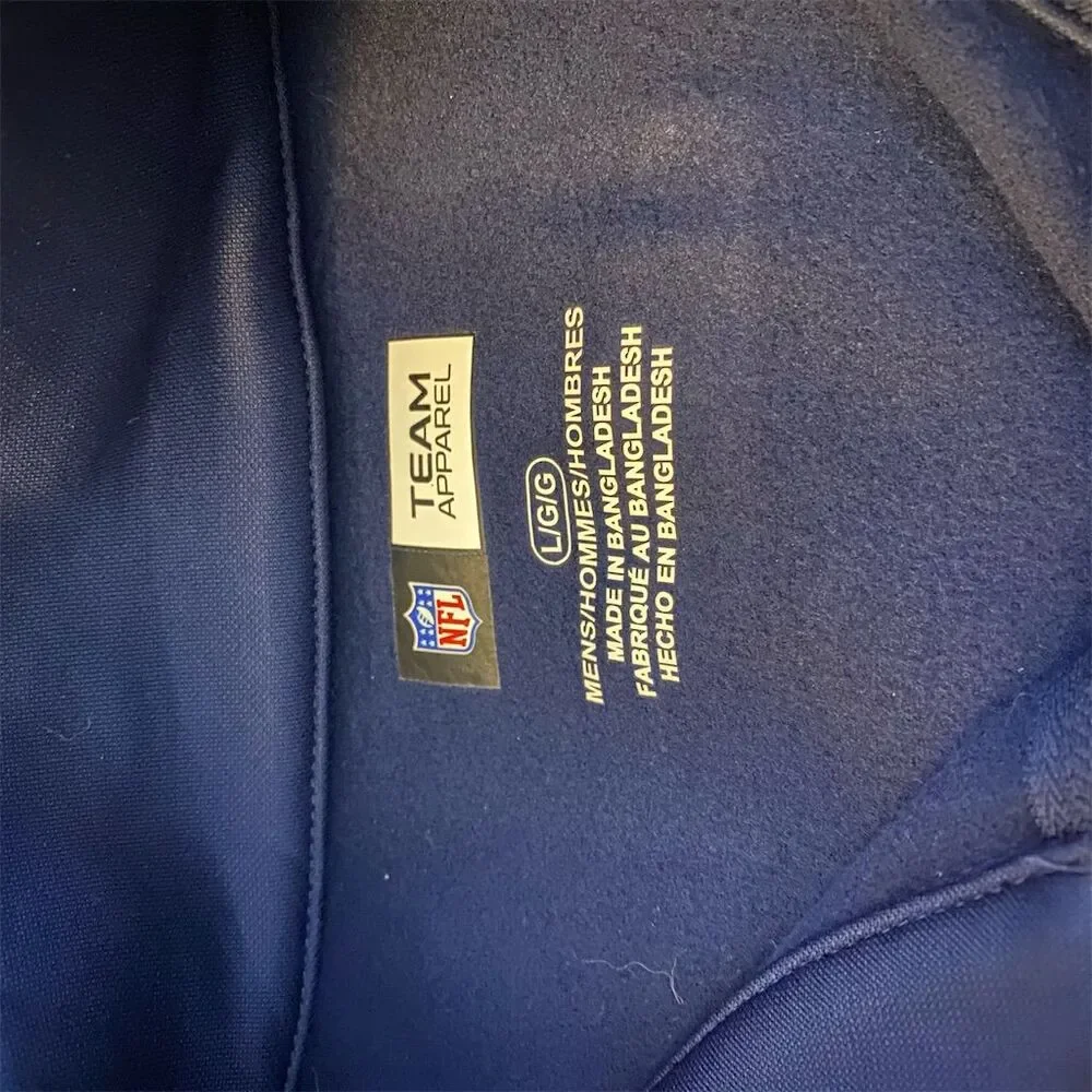 Seattle‎ Seahawks Men's Varsity Jacket Blue Full-Zip Size L fleece lined